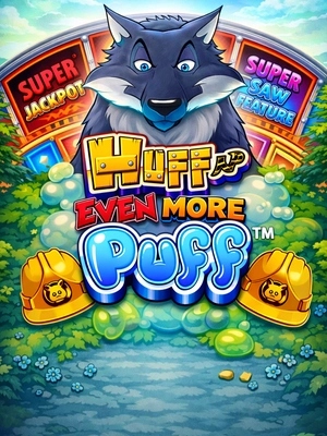 Huff N' Even More Puff hold and spin feature on a mobile screen